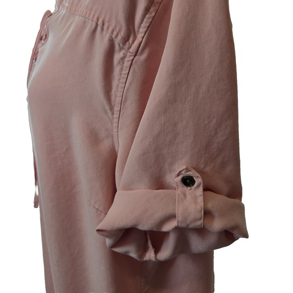 Philosophy Womens XXL‎ Pale Pink Shirt Dress Roll Tab Sleeves - Picture 3 of 8
